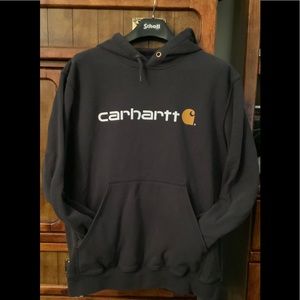 Carhartt Logo Hoody Large Black